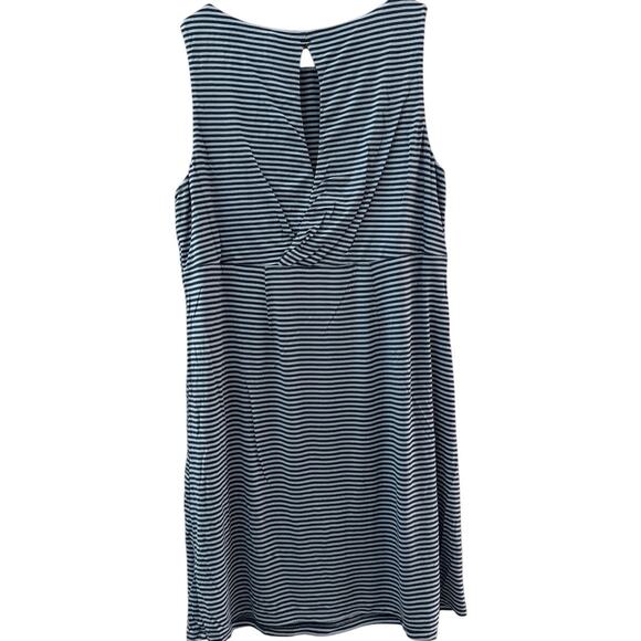 Tommy Bahama Cassia Open Back Blue Striped Jersey Knit Mini Dress Size Large - Picture 3 of 9